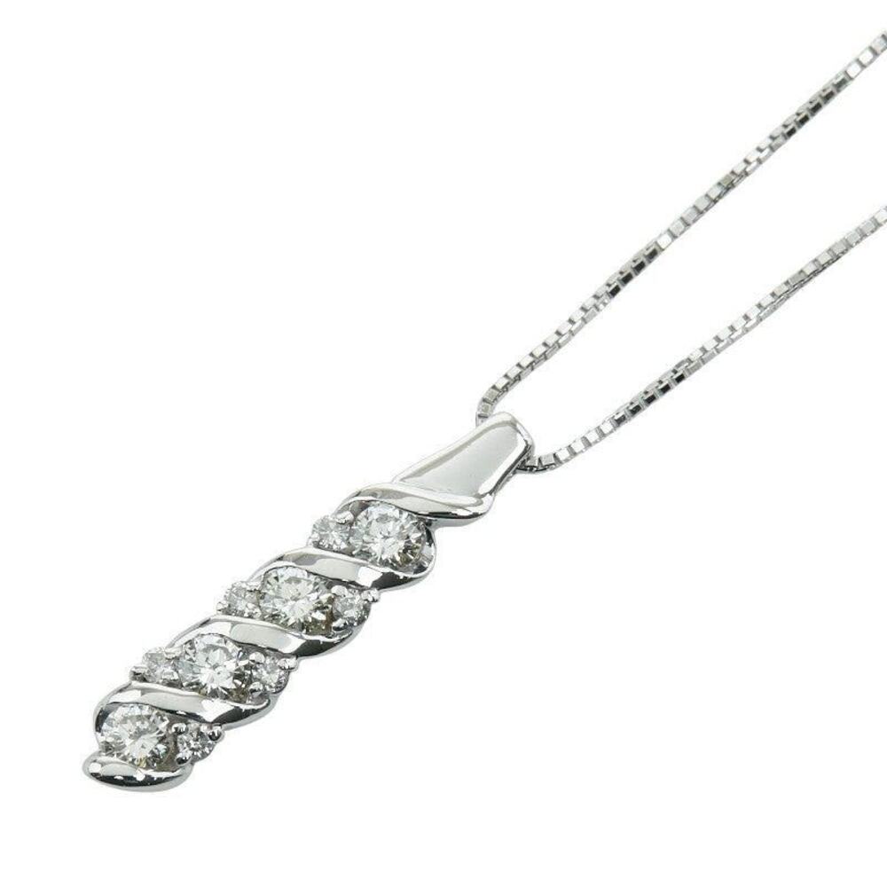 Unbranded Diamond Pendant Necklace 18K White Gold